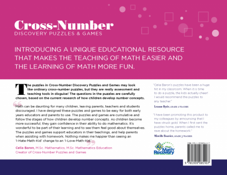 Cross Number Discovery Puzzles & Games: Pre/Kindergarten (Book)